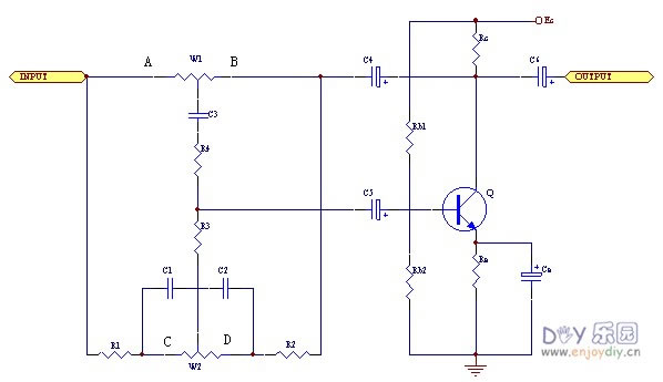音调前置前级控制电路原理