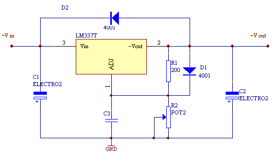 LM317电路图-lm317可调稳压电源电路-应用-LM337-LM117-参数-资料