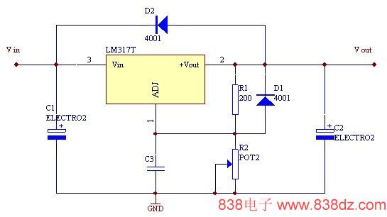 LM317电路图-lm317可调稳压电源电路-应用-LM337-LM117-参数-资料
