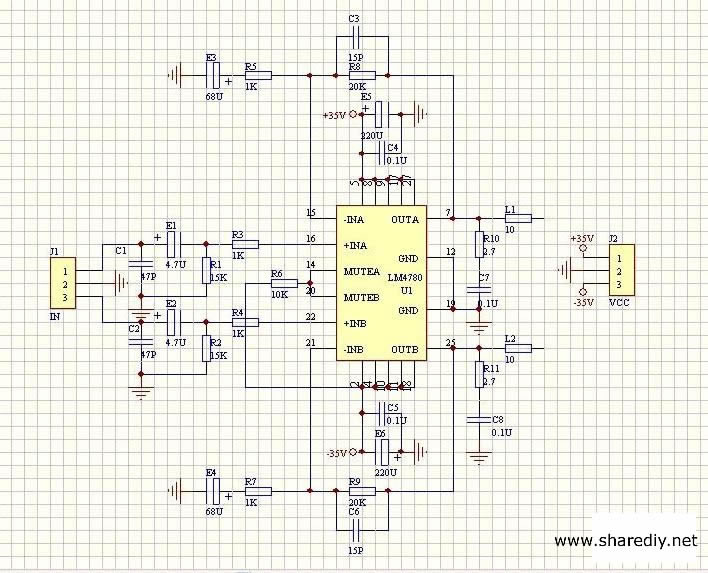国半LM4780集成功放制作