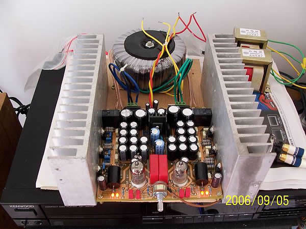 采用12AU7电子管前级+lm1875胆结石功放的制作