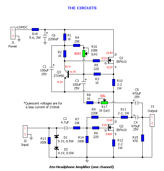 ZEN 的耳放电路 采用irf610 耳机放大器