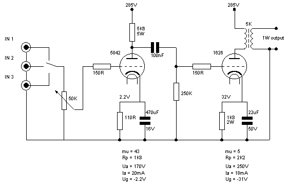 E88CC电子管推RCA1626单端耳放胆机耳机放大器