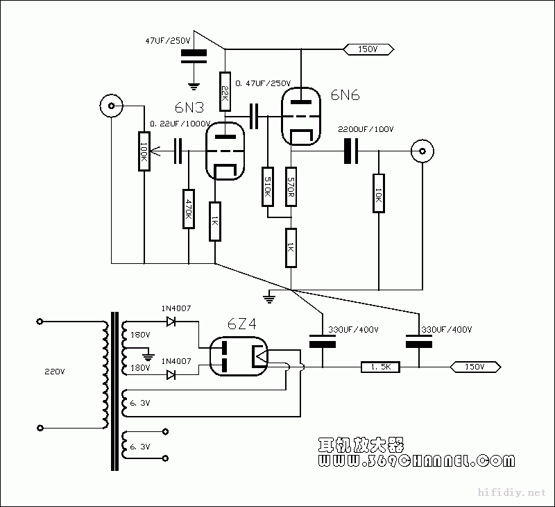 上一款6N3+6N6电子管胆机耳放