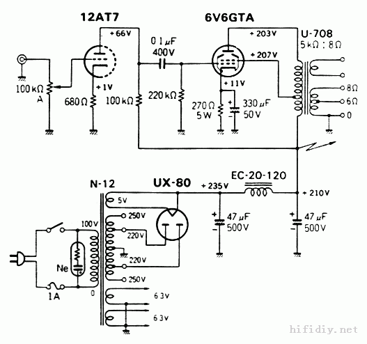 12AT7+6V6电子管单端胆机diy记录