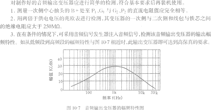 音频输出变压器的绕制和简单检测