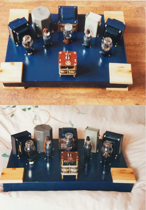 蓝色梦幻般的弧型小乐队6c6+2A3电子管单端胆机