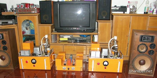 6n3+6l6+fu80电子管单端胆机出声了