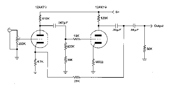 古董真空管12AX7胆前级