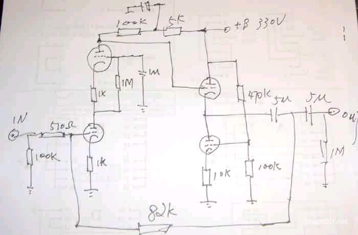 12AT7电子管胆前级制作