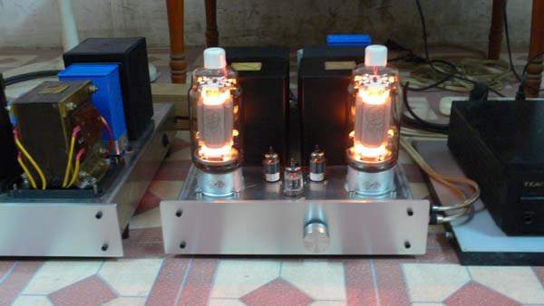 为 天朗 GRF 制作的分体12au7+5687+813电子管单端胆机