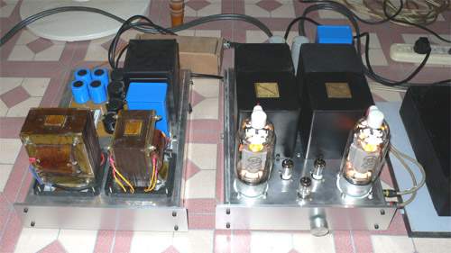 为 天朗 GRF 制作的分体12au7+5687+813电子管单端胆机