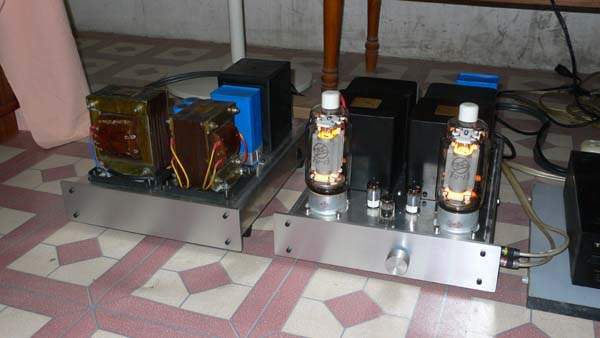 为 天朗 GRF 制作的分体12au7+5687+813电子管单端胆机