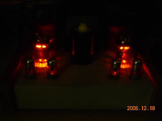 我第一次做的6C33 6sl7+6sn7+6c33 otl电子管胆机