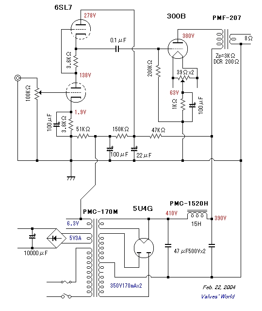 300b电子管胆机线路大全