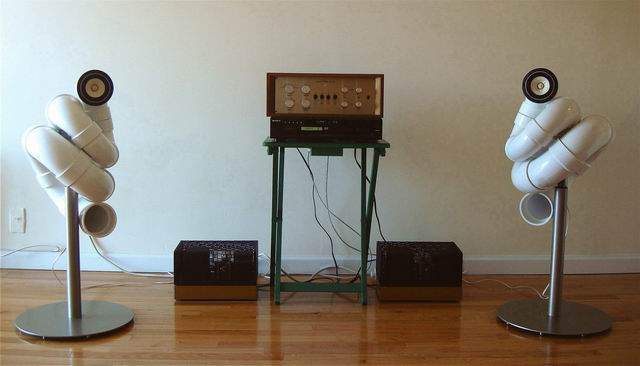 极富创意的老外做得全频管道音箱