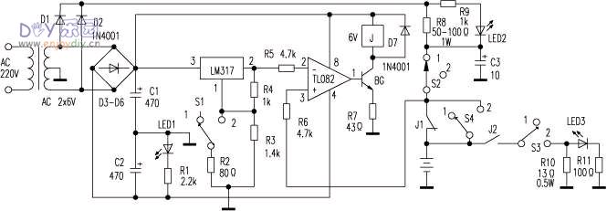 镍镉电池自动充电、放电器电源
