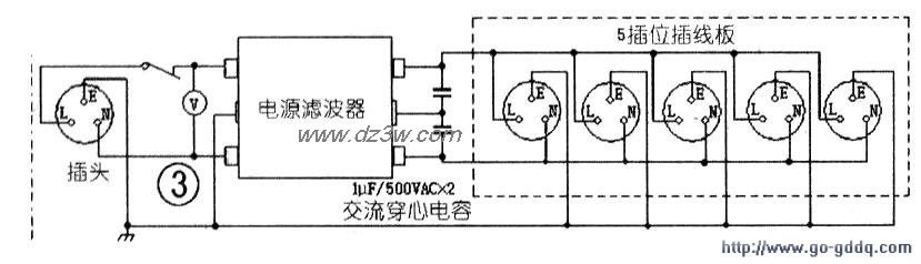 自制电源线滤波器插座介绍