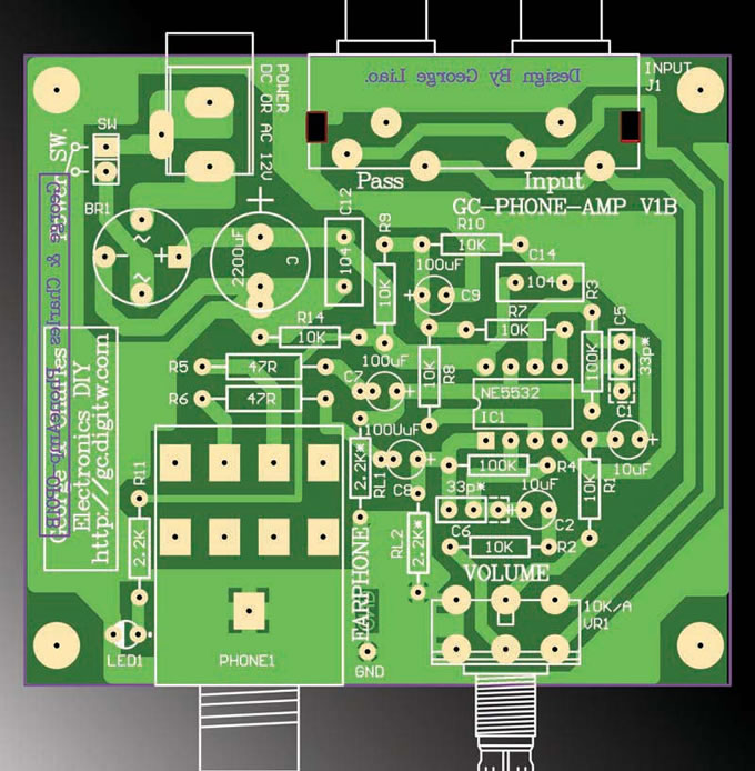 精簡版HI-FI ne5532 耳机放大器耳放