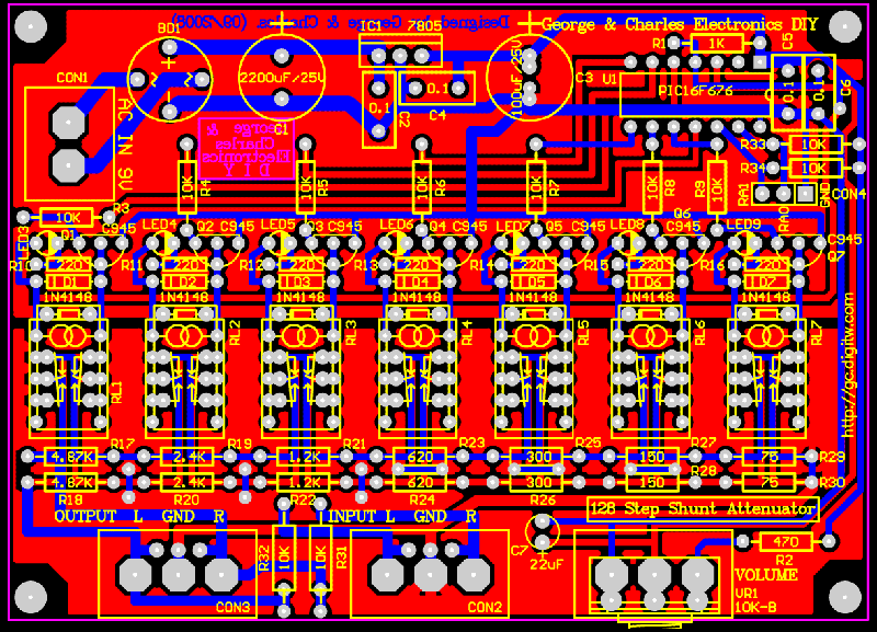 128階數的Shunt音量控制器