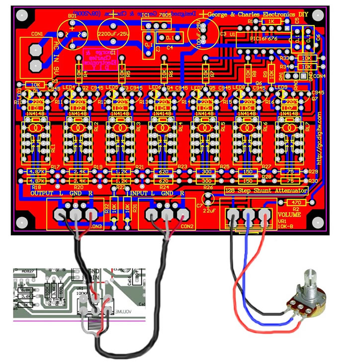 128階數的Shunt音量控制器
