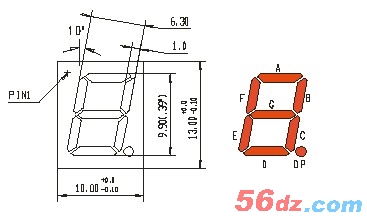 七段数码管引脚图