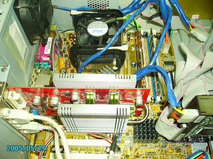 显卡加热管散热片!小弟的处男作!