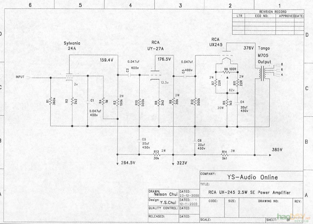 24a+uy27a+RCA UX-245 單支电子管2.5w单端胆机功率放大器