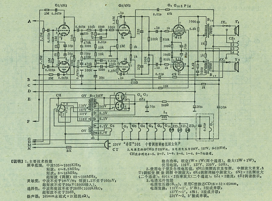 点击放大 春雷101型10管调频/调幅交流电子管收音机回顾