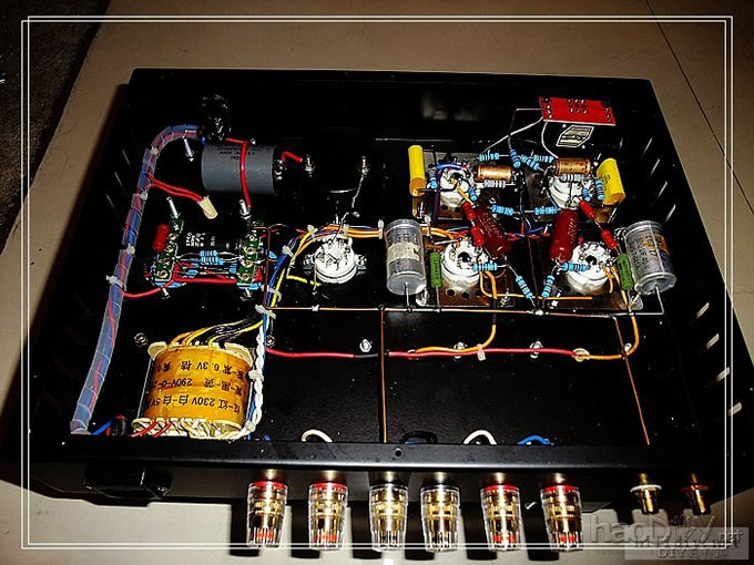装了一台纯二6sn7推EL34单端胆机听口水歌