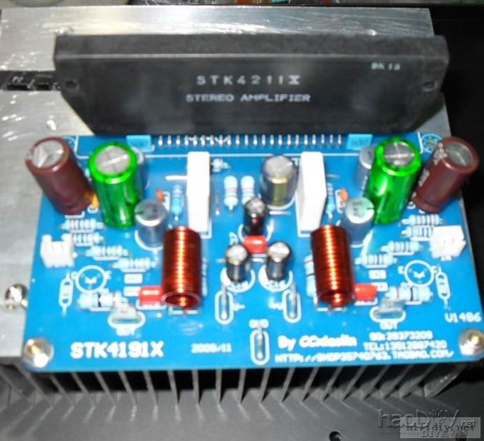 晒晒刚做的桌面stk4211功放