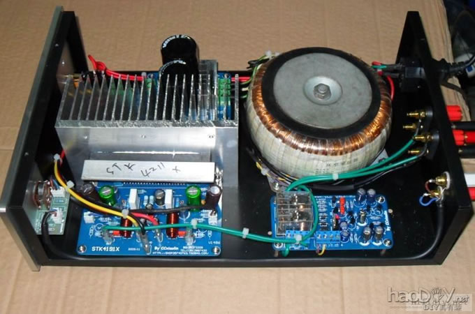 晒晒刚做的桌面stk4211功放