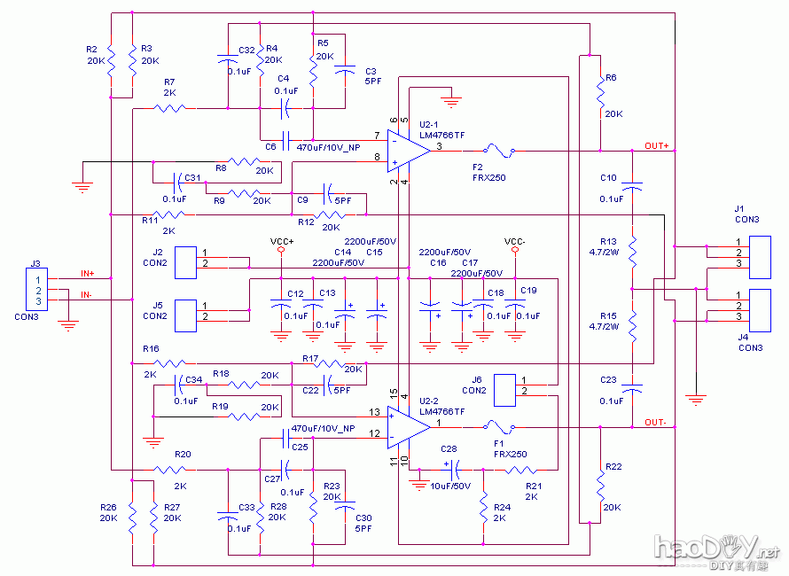 lm4766功放 Ultra Symmetry 平衡式後級放大器