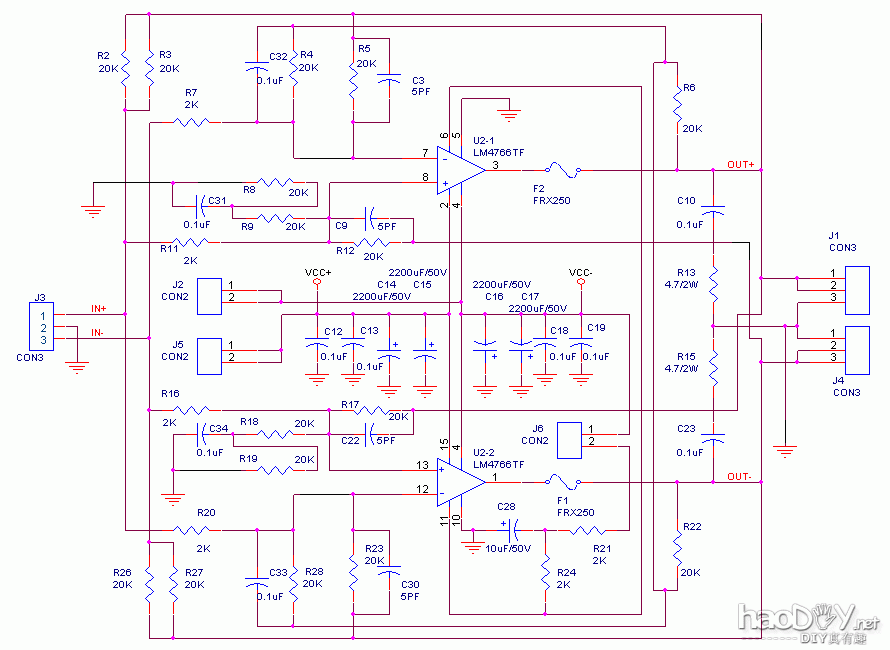 lm4766功放 Ultra Symmetry 平衡式後級放大器