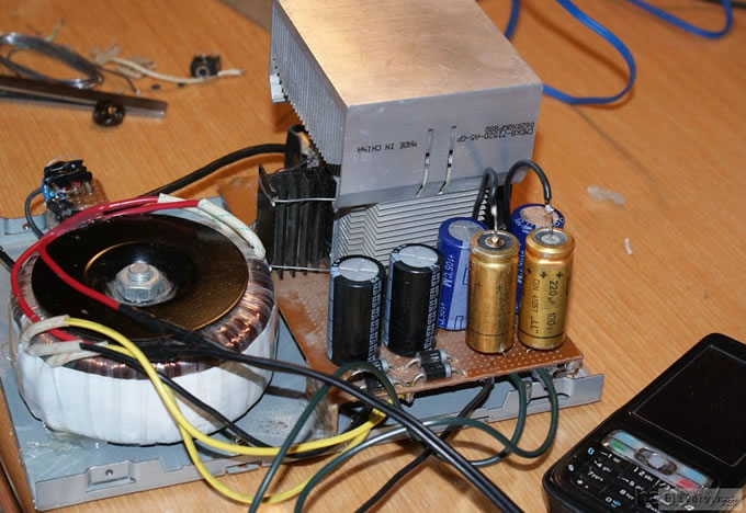 翻出原来的lm1875,改装一下,重新服役,买不到合适的散热片,只