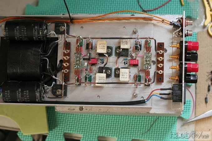 手工搭棚分立元件的甲乙类功放!进行中