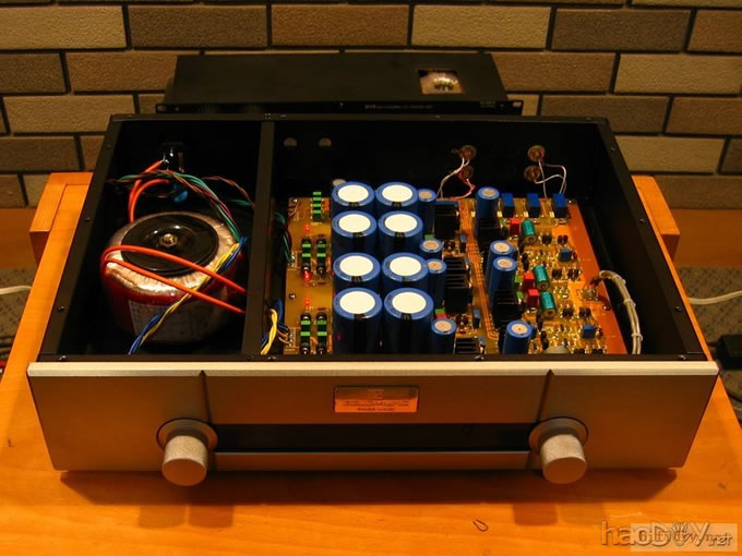 最近焊的一个卖油翁的前级板