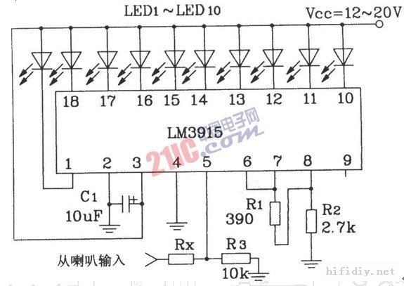 最简单的LED电平指示灯,你懂的
