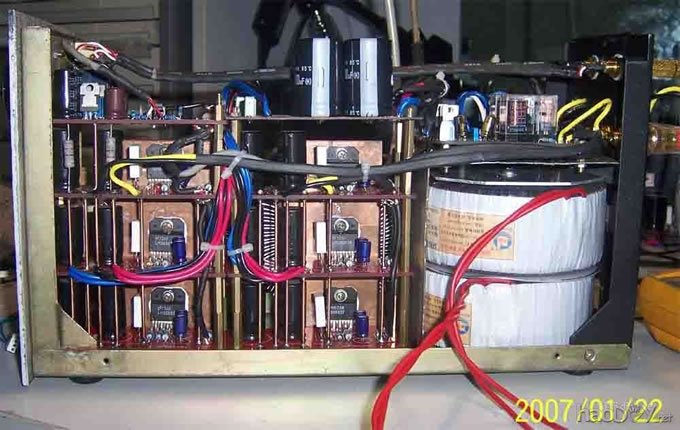 本站PCB制作超级紧凑结构6片lm3886并联“小”后级