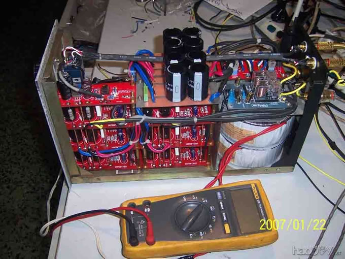 本站PCB制作超级紧凑结构6片lm3886并联“小”后级