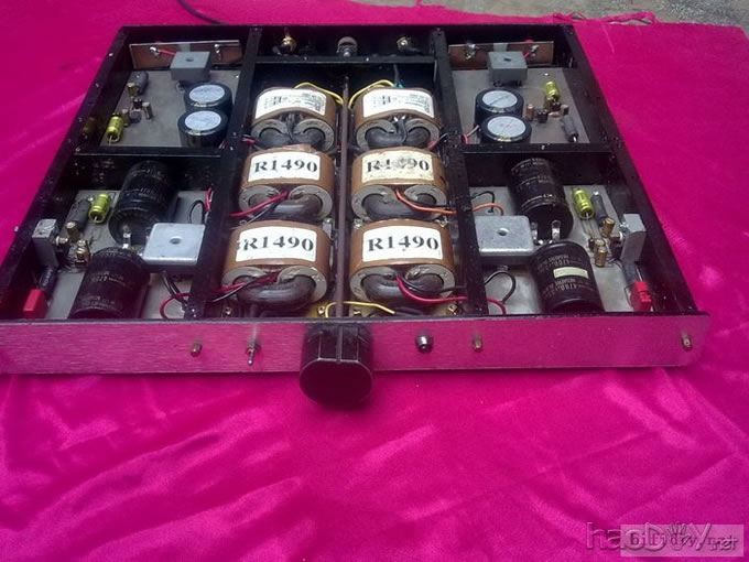 啊锋做的卧室lm1875功放 机箱自己做,PCB自己做。机箱应该可以算