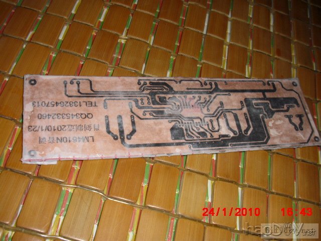 学会AD6第一个作品LM4610N热转印pcb,多图高清