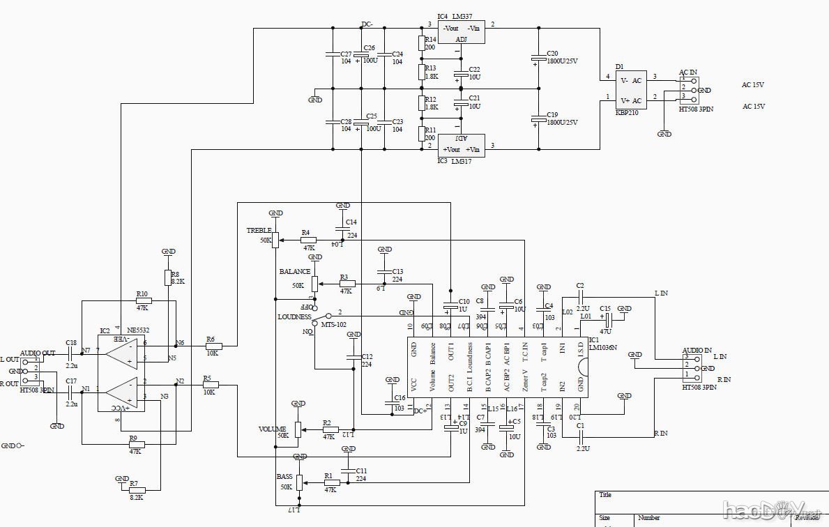 老菜鸟又搞lm1036音调前级咯