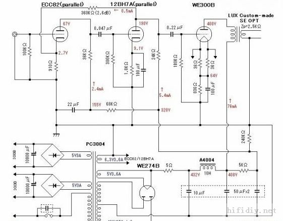 日本牛双分体300B单端胆机实习制作