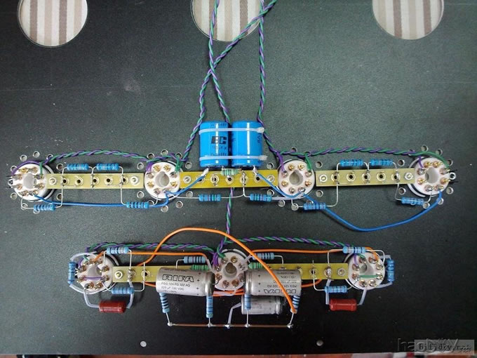 简洁但不简单的6n8p(6sn7)+6p3p(6550,6l6)推挽胆机