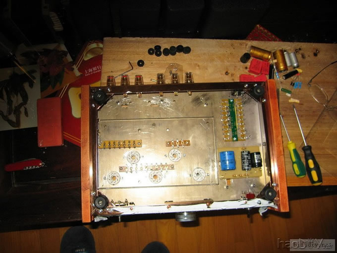 我是第一次装胆机6sn7+kt88 6550单端胆机