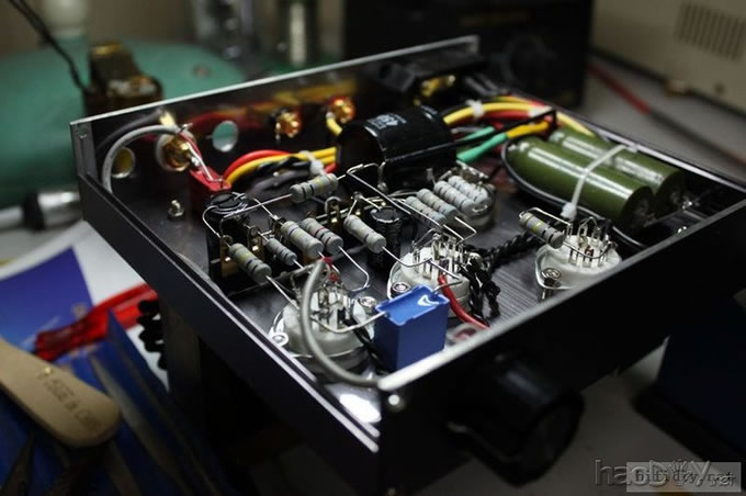 6n2+6P1分体单端胆机终结版,不再做6P1单端了(带机箱开孔图)