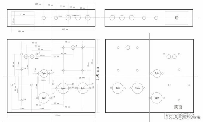 6n2+6P1分体单端胆机终结版,不再做6P1单端了(带机箱开孔图)