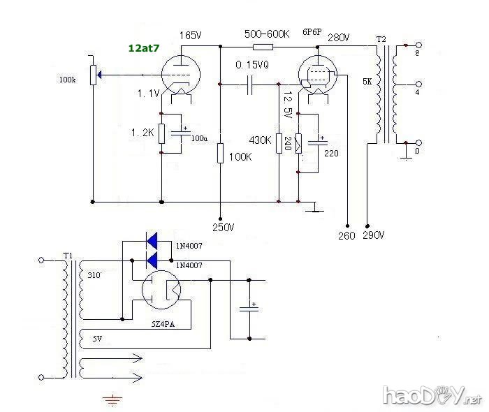 小单端--12at7+6AQ5单端胆机焊接完毕-顺利开声了