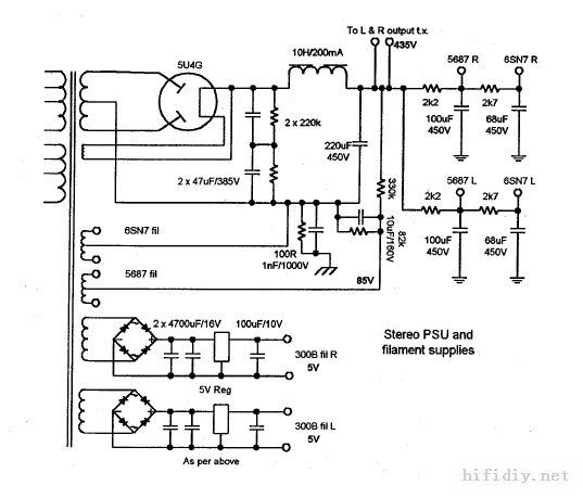 仿英国 Audio Note KIT1 one 300B电子管单端胆机制作